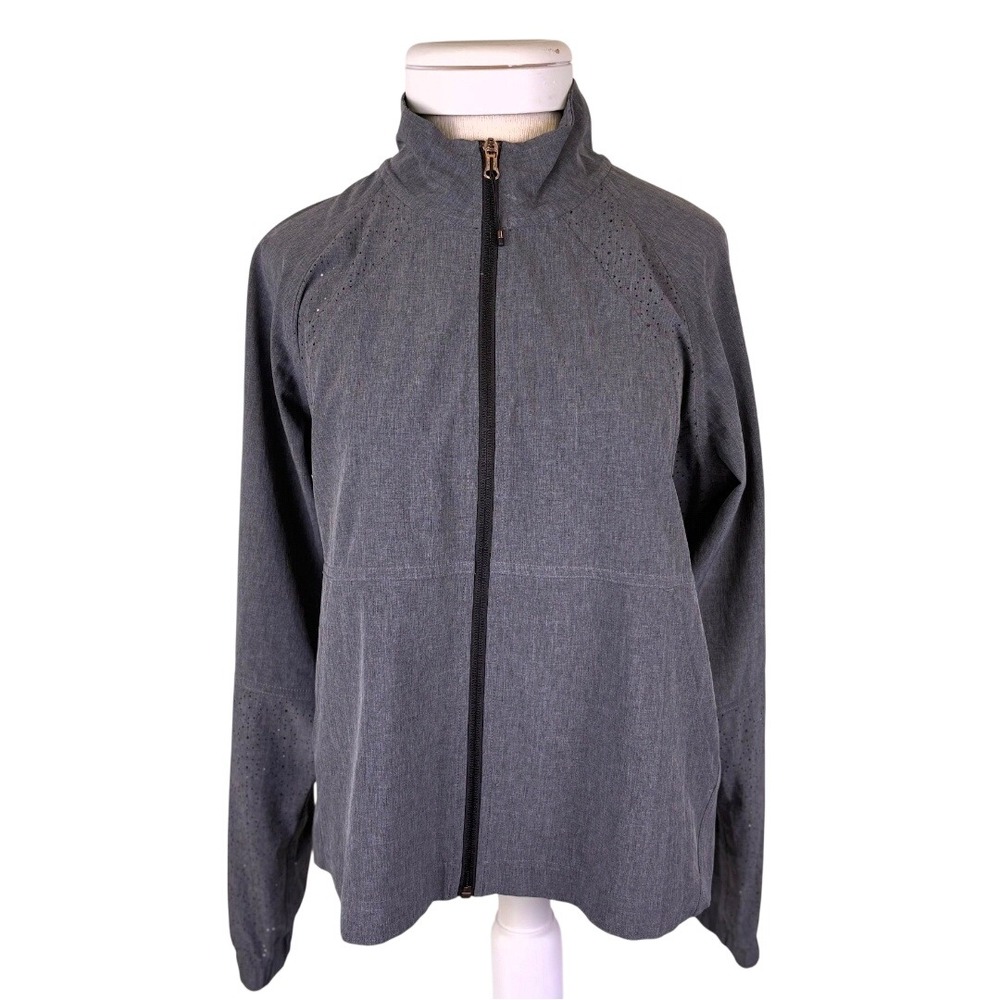CALIA Women's Gray Lightweight Full Zip Athletic Jacket M Athleisure Breathable